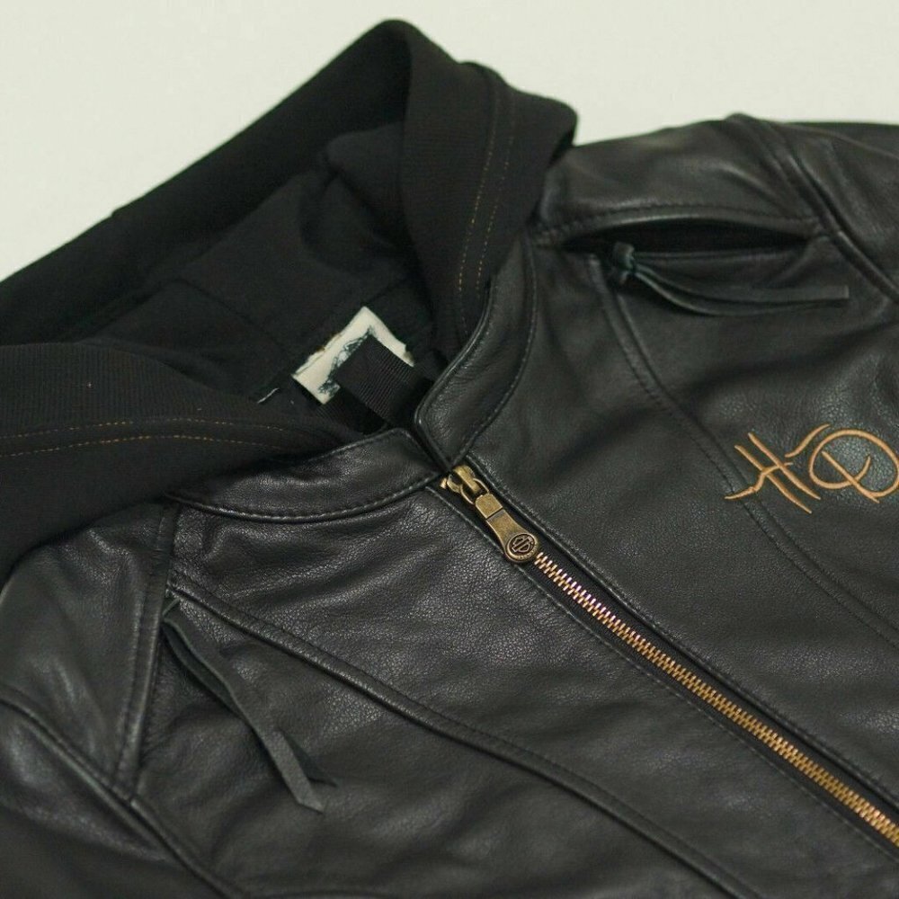 Harley Davidson Women's 110th Anniversary 3 in 1 Leather Jacket Med EUC - Picture 11 of 11
